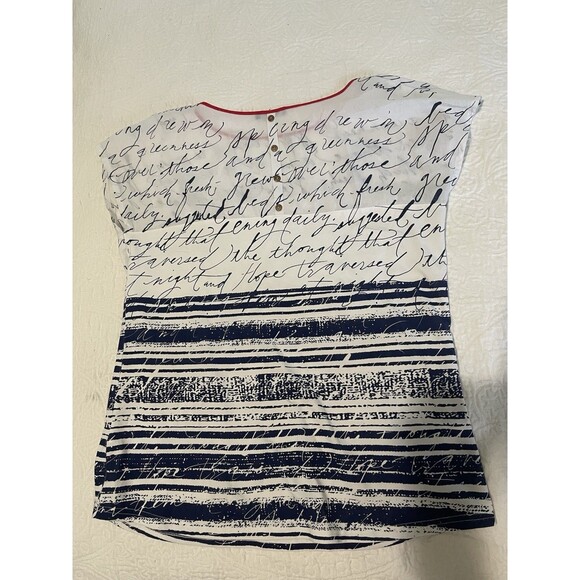 Leo & Ugo Short-Sleeved White, Red, and Blue Tee Size 3‎ - Picture 2 of 8